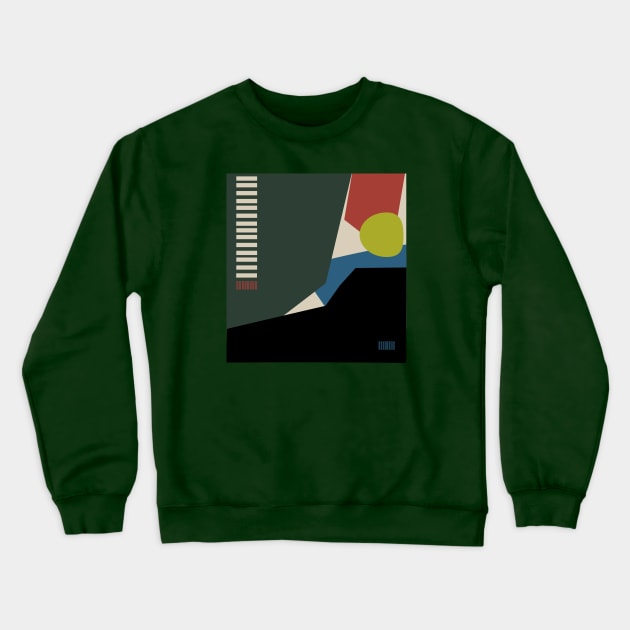 Modern Geometric Composition Crewneck Sweatshirt by JuncaArtPrints